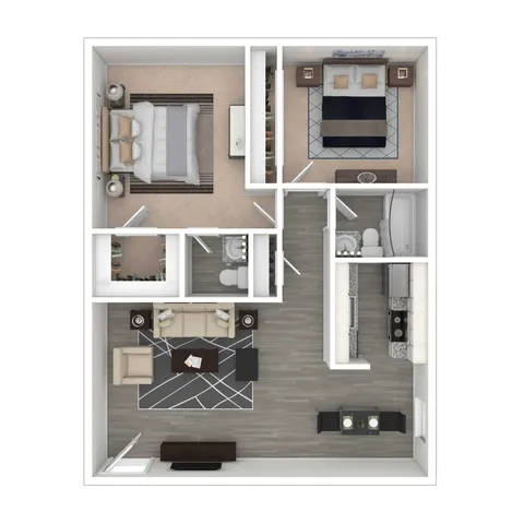Blue Valley Flats - Two-Bedroom Floorplan