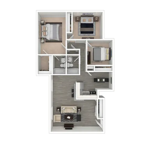 Blue Valley Flats - Two-Bedroom Floorplan