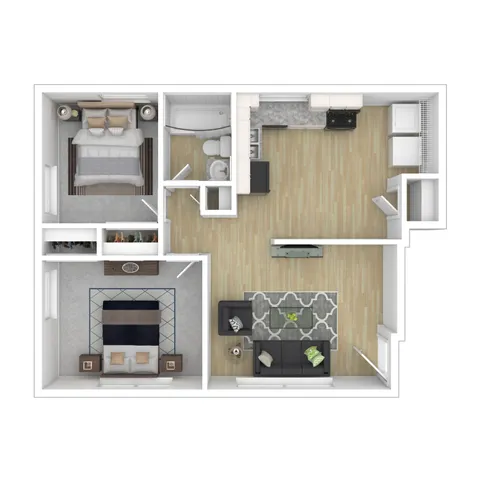 Kingston - One-Bedroom Floorplan