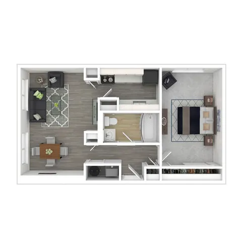 Cityside - One-Bedroom Floorplan