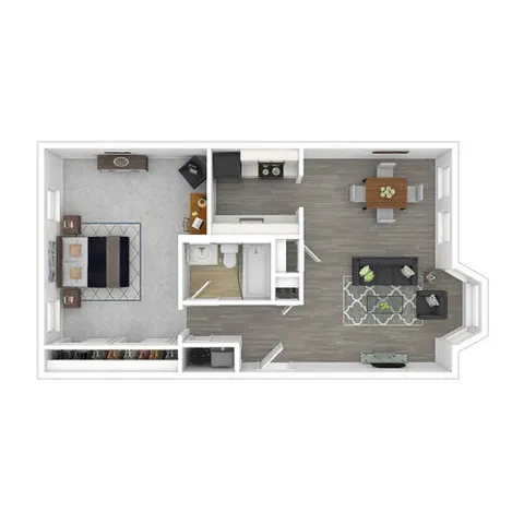 Cityside - One-Bedroom Floorplan