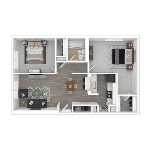 Cityside - Two-Bedroom Floorplan