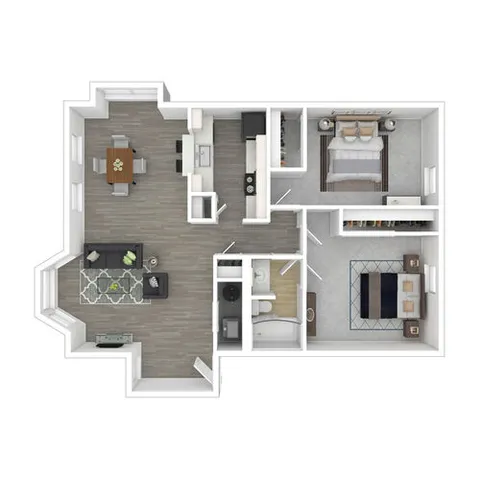 Cityside - Two-Bedroom Floorplan
