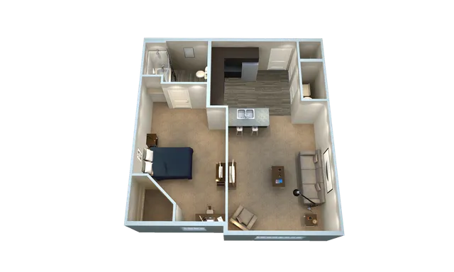 1BR/1BA - A1