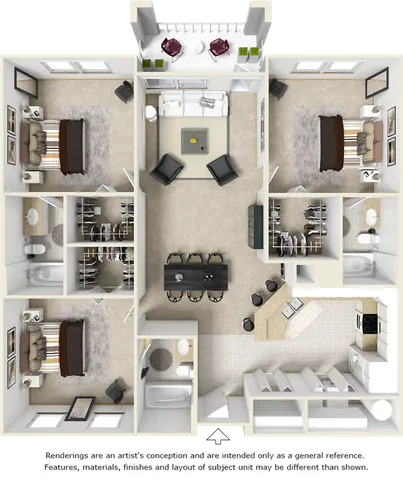 3 Bed 3 Bath - Retreat