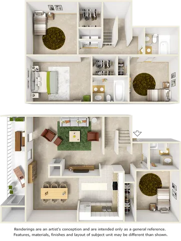 Premium Hyacinth floor plan with 4 bedrooms, 3 bathrooms and wood style flooring