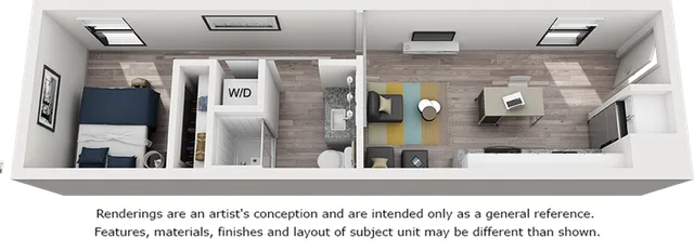 Grant 1 bedroom 1 bathroom floor plan