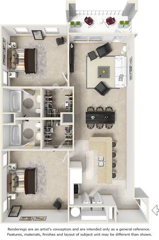 2 Bed 2 Bath - Reserve