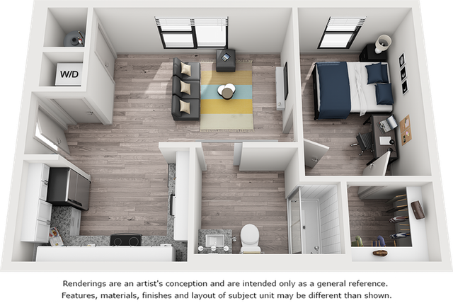 Duchess 1 bedroom 1 bathroom floor plan