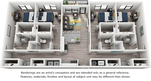 Spartan 4 bedrooms 4 bathrooms floor plan