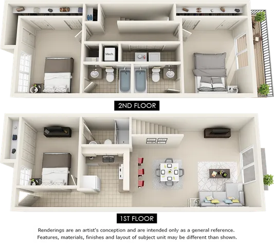 Windsor 3 bedrooms 3 bathrooms floor plan