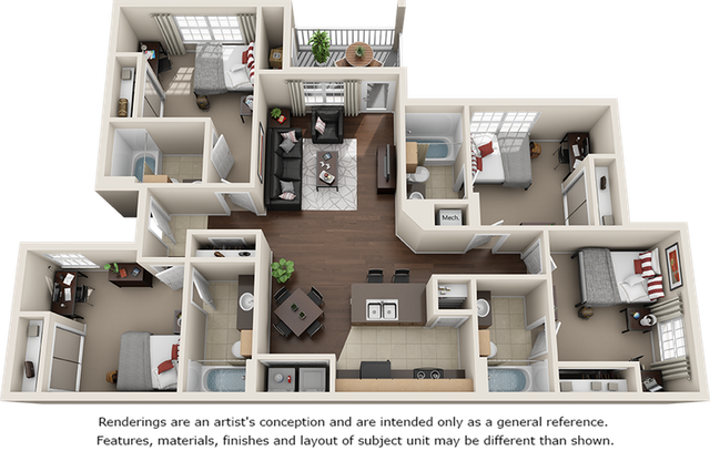 Haynes 4 bedrooms 4 bathrooms floor plan