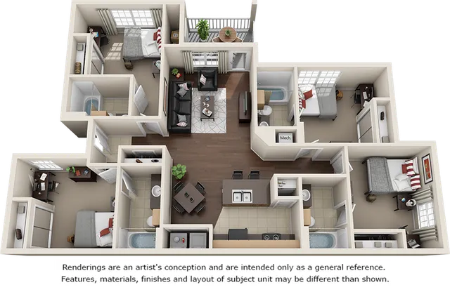 Haynes 4 bedrooms 4 bathrooms floor plan