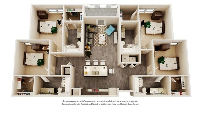 Newton 4 bedrooms 4 bathrooms floor plan