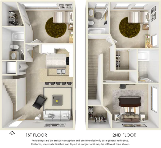 Williamsburg 3 bedroom 3 bathroom floor plan