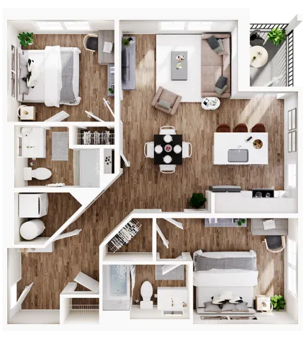 signature student living two bedroom large apartment