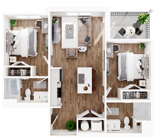 two bedroom apartment signature lexington student