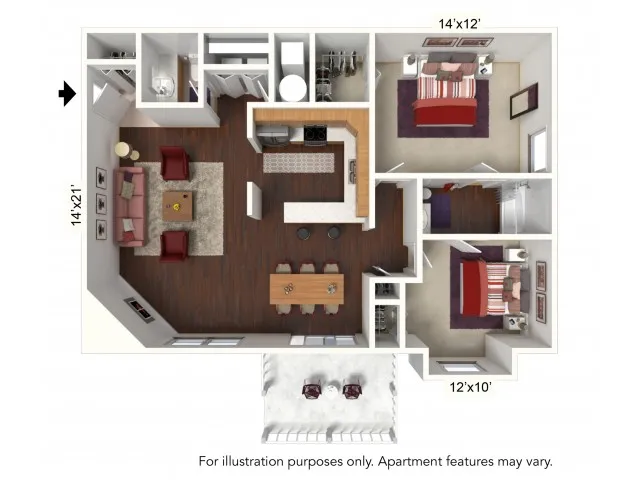 Floor Plan 2 | Windsong Place Apartments