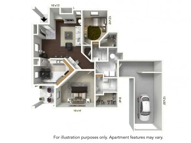 Floor Plan 9 | Renaissance Apartments Williamsville Ny | Renaissance Place Apartments