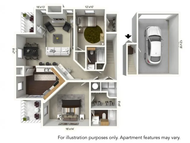 Floor Plan 13 | Apartments For Rent | Renaissance Place Apartments