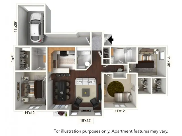 Floor Plan 22 | Williamsville Apartments | Renaissance Place Apartments