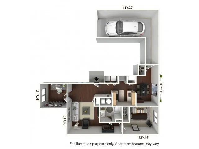 1 Bdrm Floor Plan | Williamsville Apartments | StoneGate Apartment Homes
