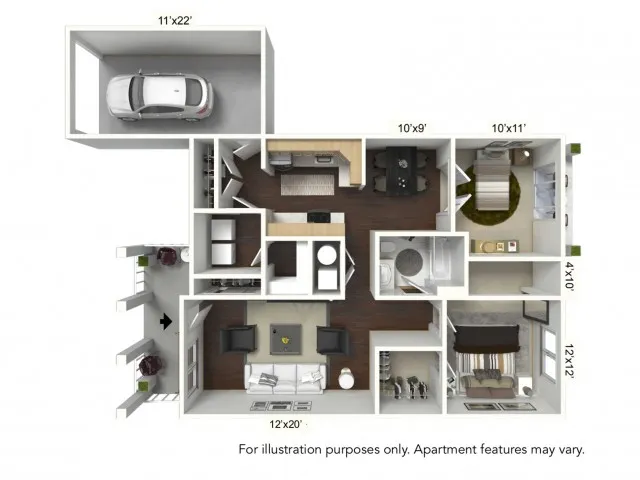 2 Bdrm Floor Plan | Williamsville ApartmentsApartments For RentApartments Williamsville Ny | StoneGate Apartment Homes