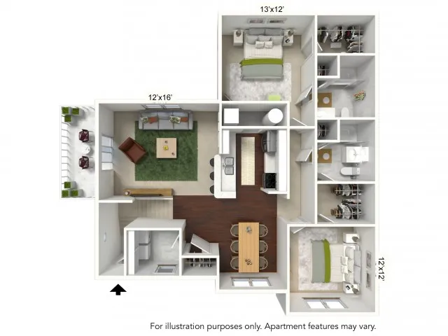 Floor Plan 2 | Luxury Apartments Buffalo Ny | Autumn Creek Apartments