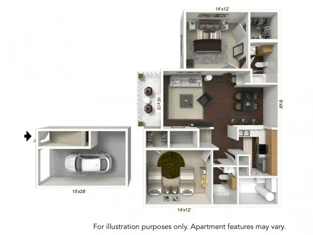 Floor Plan 5 | Williamsville Ny Apartments | Renaissance Place Apartments