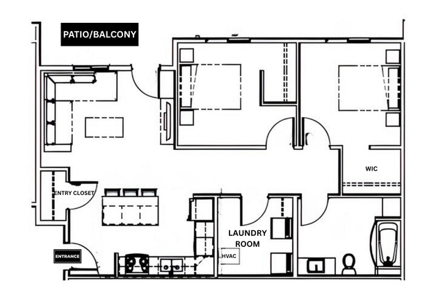 2A - 2 BED - 1000SF