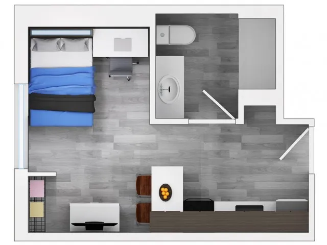 Studio floorplan