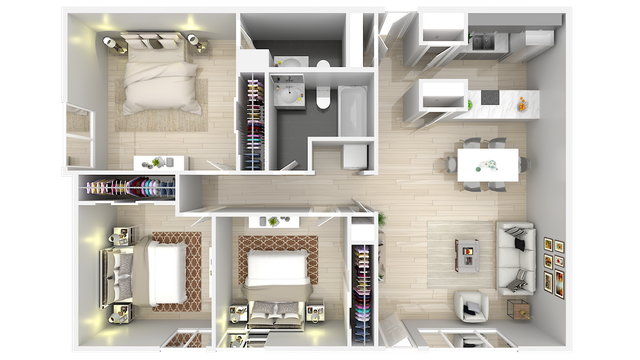 3 bedroom x 1.5 bathroom