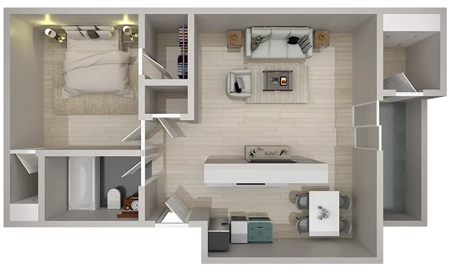 1 Bedroom Floorplan