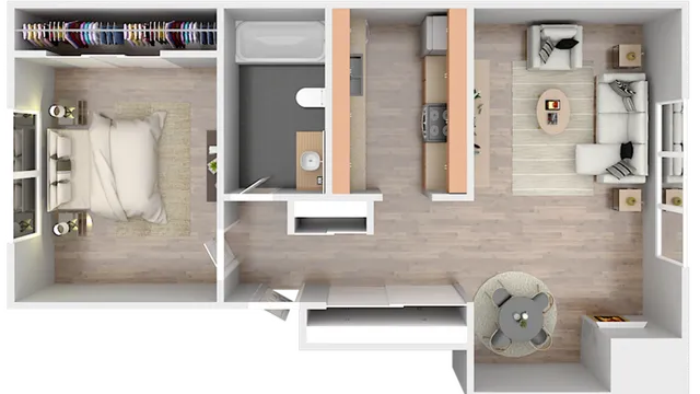 1 x 1 w. fireplace
