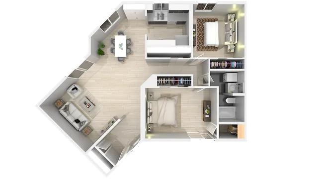 2 Bedroom x 1 Bathroom
