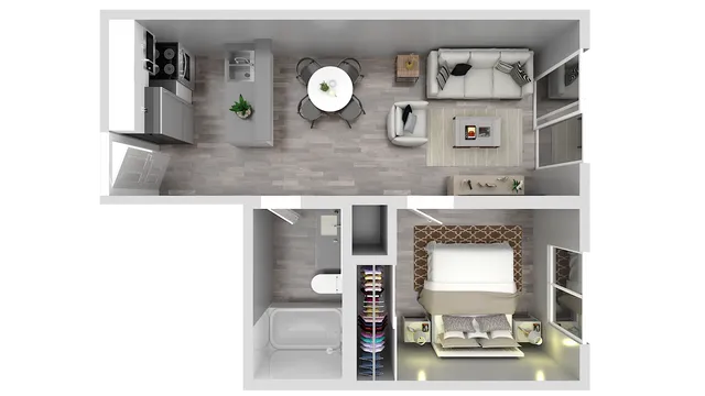 1 Bedroom x 1 Bathroom (b)