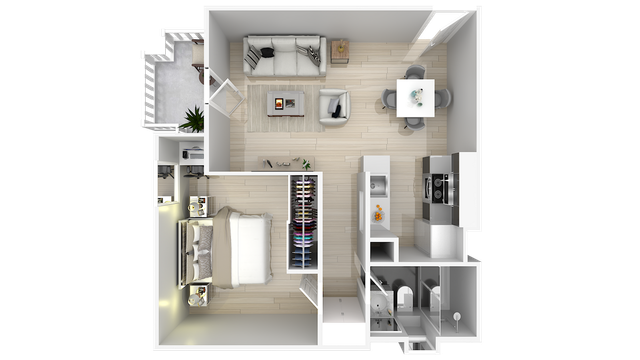 1 Bedroom x 1 Bathroom (c)