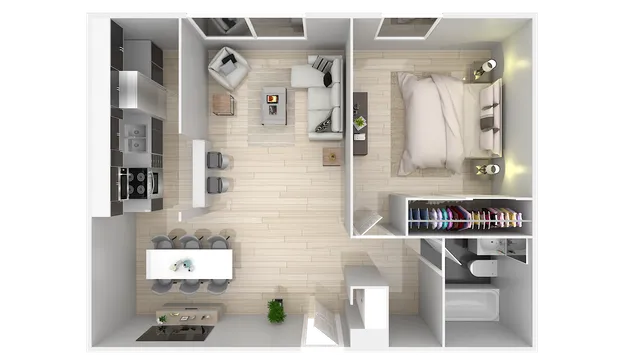 1 BED 1 BATH