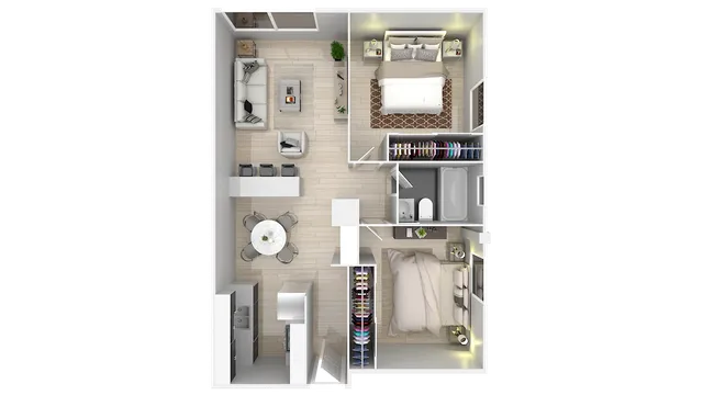 2 Bedroom x 1Bathroom