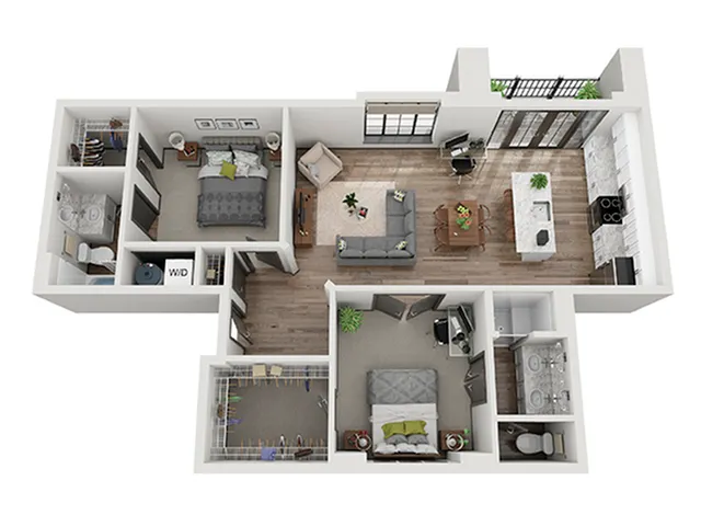 2x2 Floor Plan
