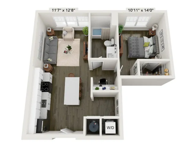 1x1 G | Floor Plan