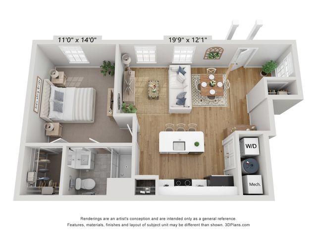 Bentley Flat (Renovated) | Floor Plan
