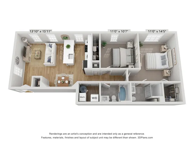Stansbury Flat - Renovated | Floor Plan