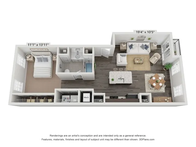 Greystone I Flat - MRFII Floor Plan