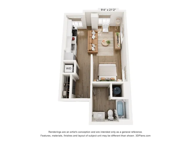 Studio Type D Floor Plan
