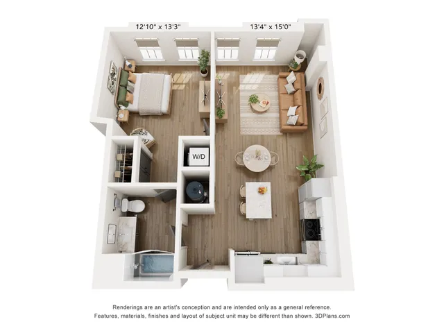 1BR Type F Floor Plan