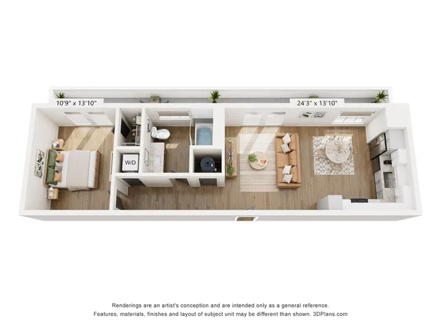 1BR Type M Floor Plan