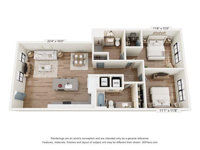 Greystone II Flat Floor Plan