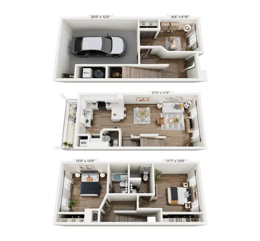 Woodbury Townhome Floor Plan