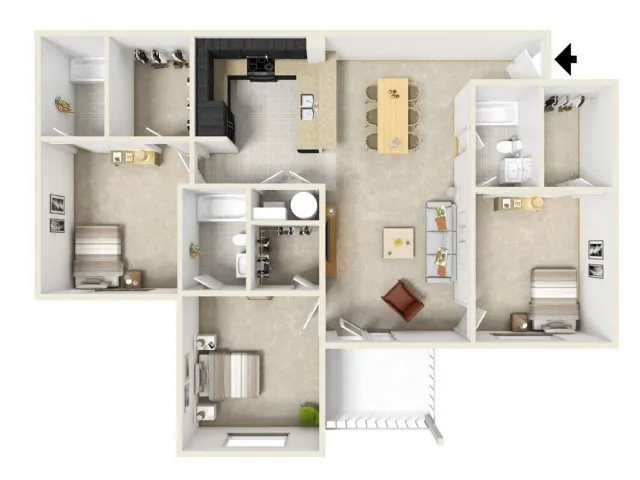3 Bed 3 Bath